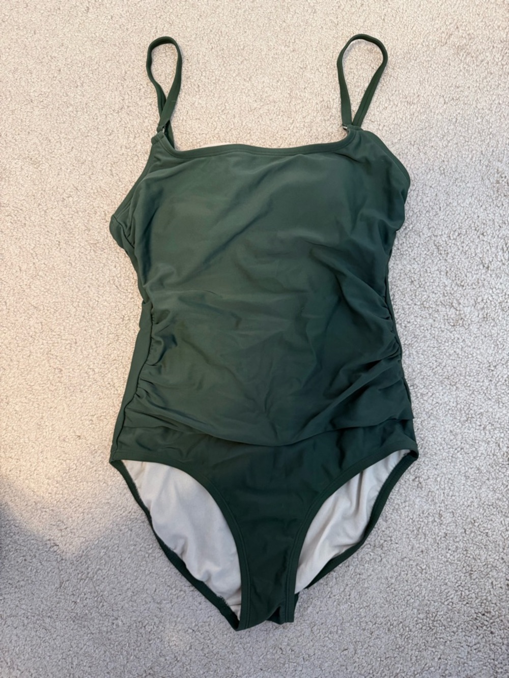 Kona Sol Dark Green One-Piece Swimsuit